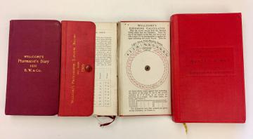 Fig 1 Pharmacist's diary 1910; Photographer's diary 1909; Nurse's diary 1921-22